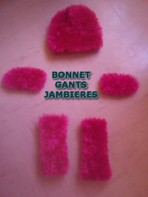 bonnet, gants, jambires