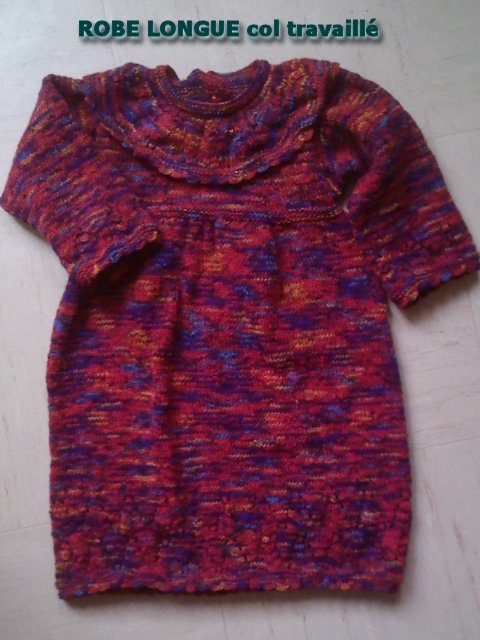 robe longue col travaill