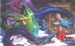 Dragons vert et bleu